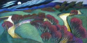 THE OXBOW - a new pastel painting by Marilyn Ruseckas